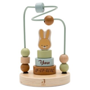 Jollein Houten Spiraal Bunny Luz - Gepersonaliseerd met Naam en Geboortedatum