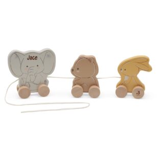 Jollein Houten Trekfiguur met Naam | Gepersonaliseerd Speelgoed